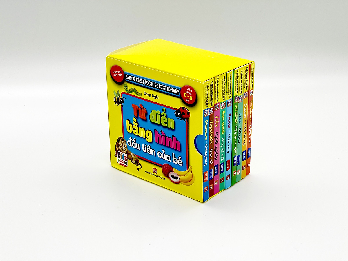Bách Khoa Tri Thức Bằng Hình - Trọn Bộ 4 Hộp Từ Điển Bằng Hình Đầu Tiên Của Bé ,Đố Bé ở Sau Là Gì