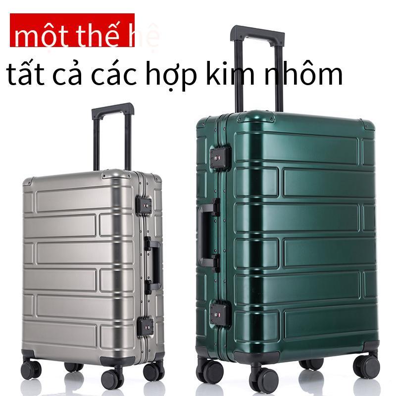 Khuyến mại mới hoàn toàn bằng hợp kim nhôm vali kinh doanh vali nam sinh viên mật khẩu hộp nữ xe đẩy trường hợp bánh xe nội trú trường hợp