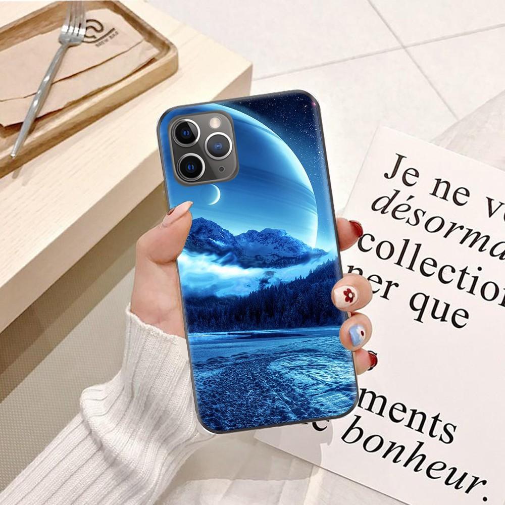 Ốp lưng dành cho iPhone 11 Pro Silicon dẻo hình Trăng Xanh