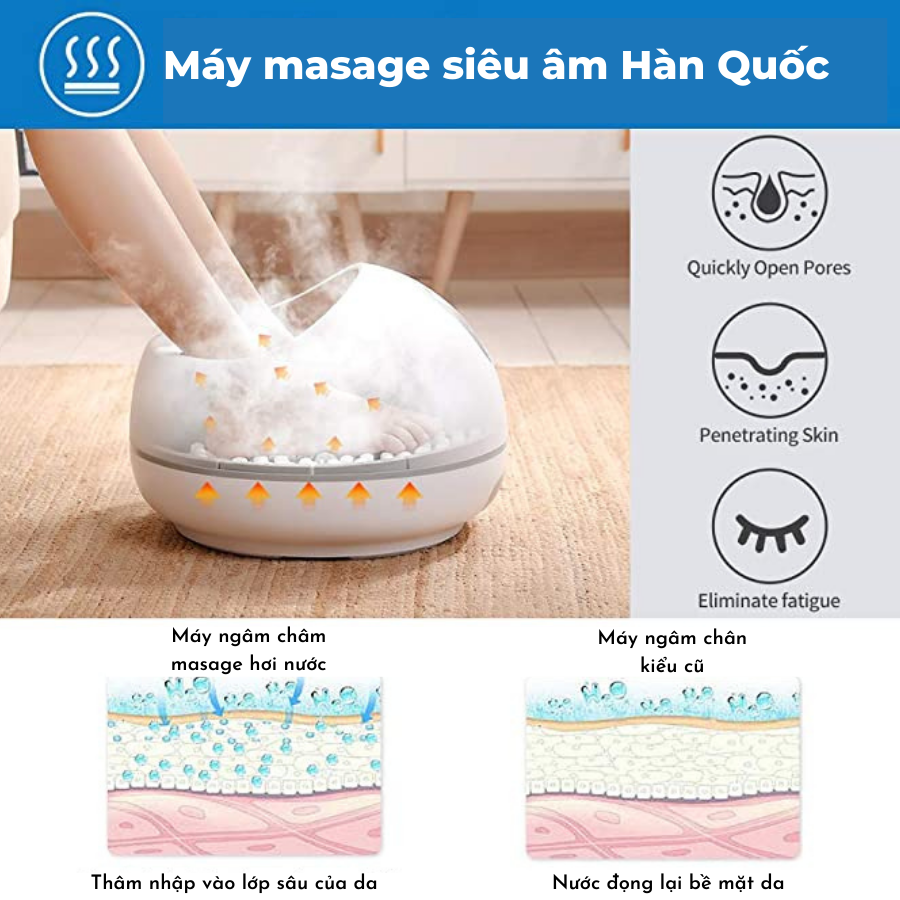 Máy xông hơi massage thải độc chân SMART-NT - Hàng nội địa Hàn Quốc - Hàng chính hãng