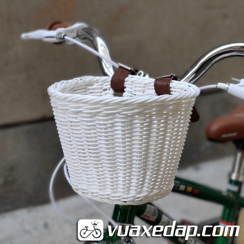 Giỏ xe đạp trẻ em đủ màu Chất liệu nhựa PE an toàn đường kính 16cm Lắp vừa mọi loại xe đạp trẻ em