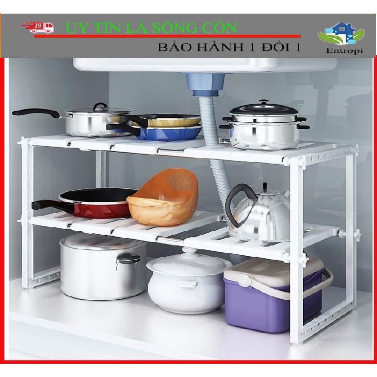 Kệ gầm bếp 2 tầng đa năng tiện dụng tiết kiệm không gian nhà bếp