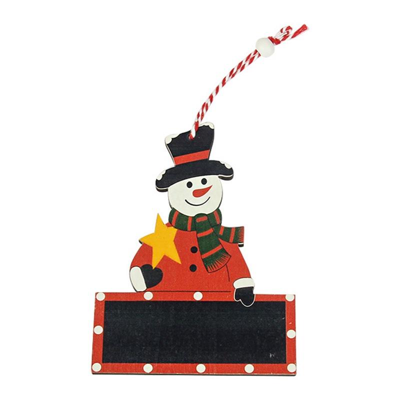 Phụ Kiện Treo Trang Trí Cây Thông Noel Hình Người Tuyết Bằng Gỗ