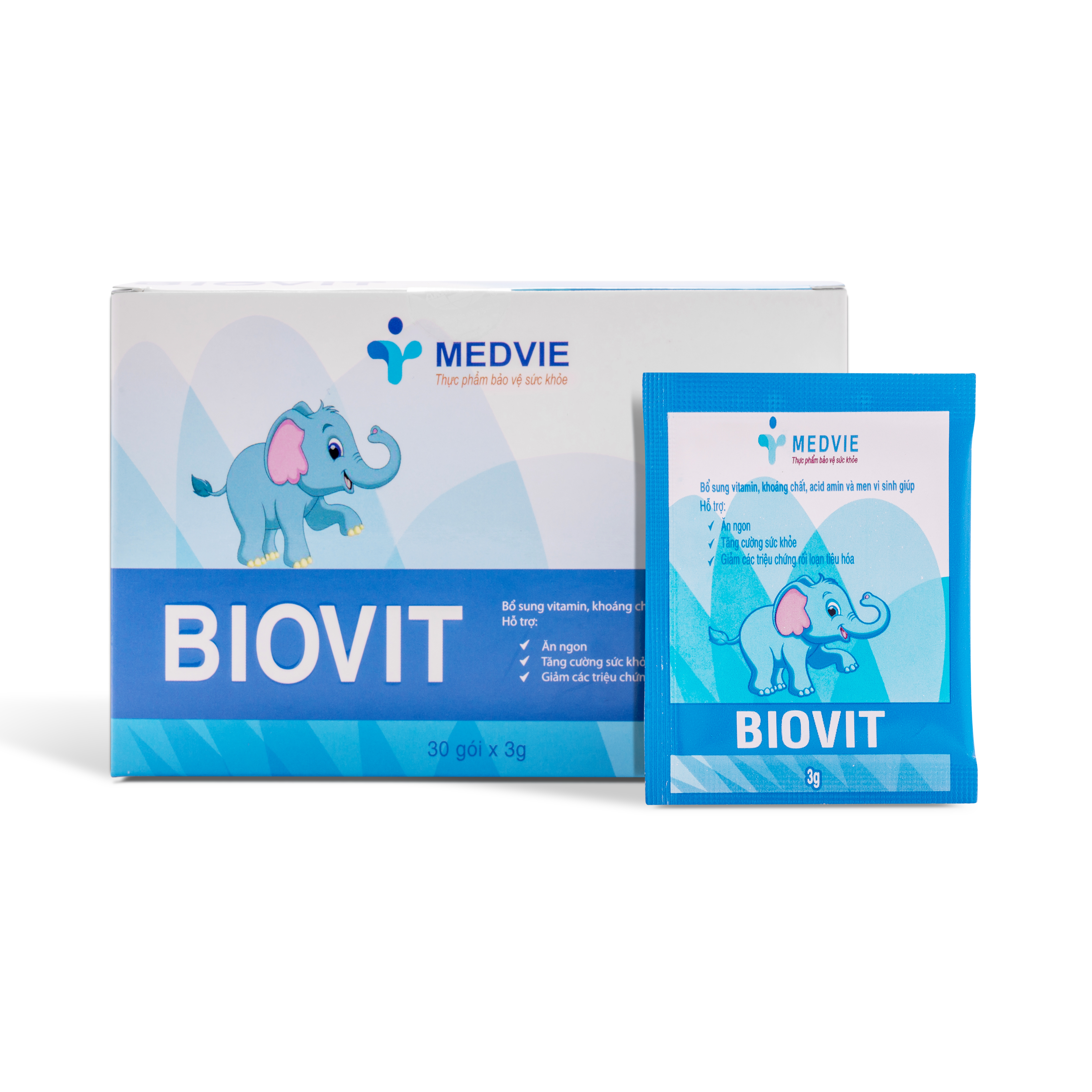 Thực Phẩm Bảo Vệ Sức Khỏe Men vi sinh BIOVIT bổ sung vitamin tổng hợp, chất hỗ trợ miễn dịch - Giúp Tăng Sức Đề Kháng, chiều cao, cân nặng so với bioacimin