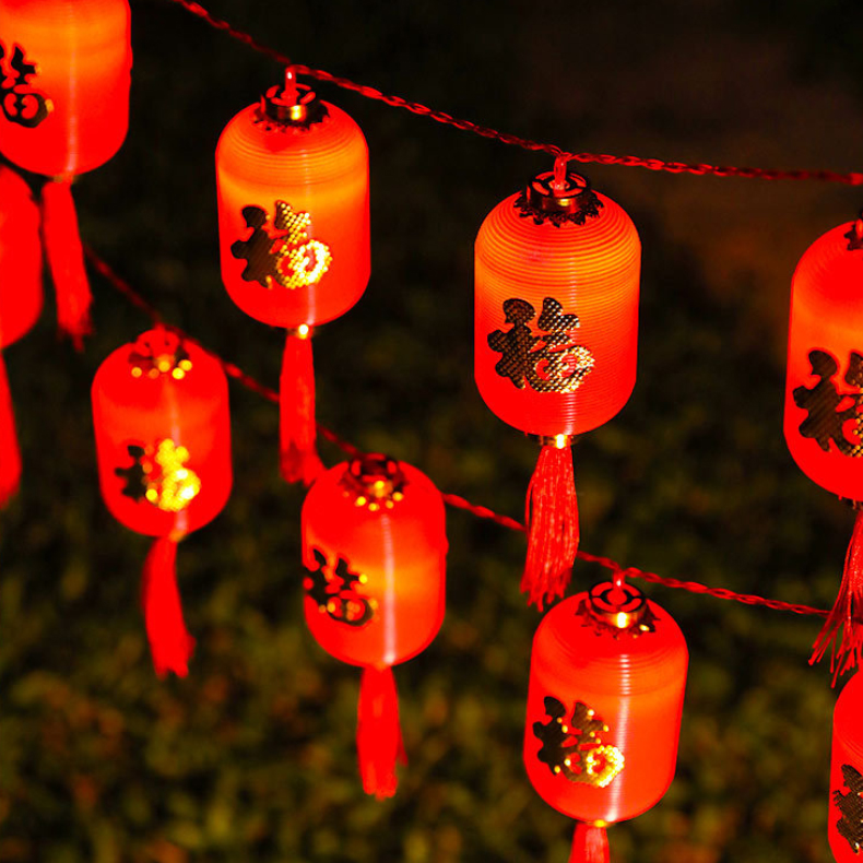 Đèn trang trí năng lượng mặt trời đèn lồng dài, tiết kiệm điện, bóng siêu sáng, chống thấm nước - DA3208