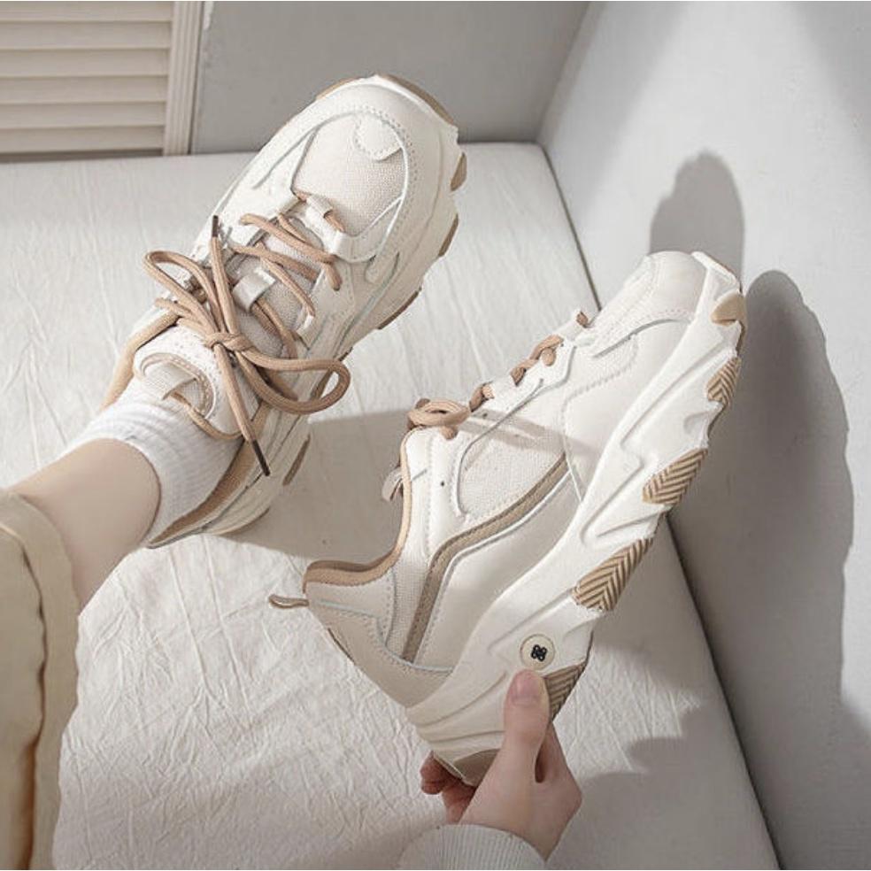 Giày thể thao snaeker nữ H08 Phản quang Xám Kiểu dáng Sport