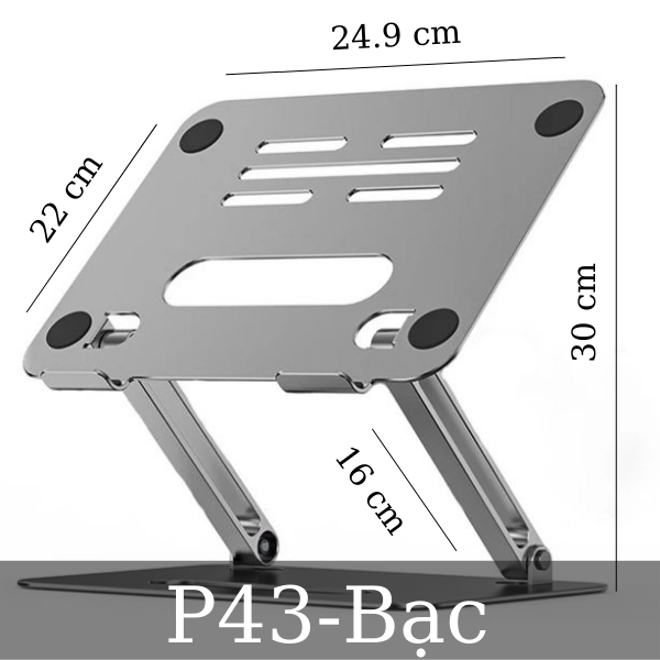 Giá Đỡ Laptop Macbook Kệ Laptop Stand Đế Tản Nhiệt Nhôm Nguyên Khối Cao Cấp P43 Kèm Vít Siết ỐC