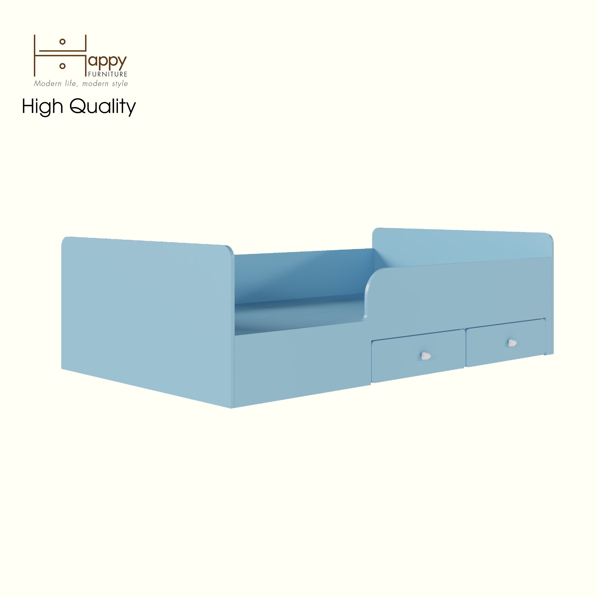 [Happy Home Furniture] KID, Giường ngủ 2 ngăn kéo cho trẻ em , 203cm x 48cm ( DxC), GNG_164, GNG_165