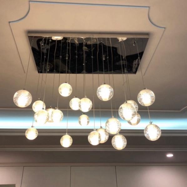 Đèn thả bàn ăn 20q phale giọt nước kích thước 40 x 80cm DT DDT