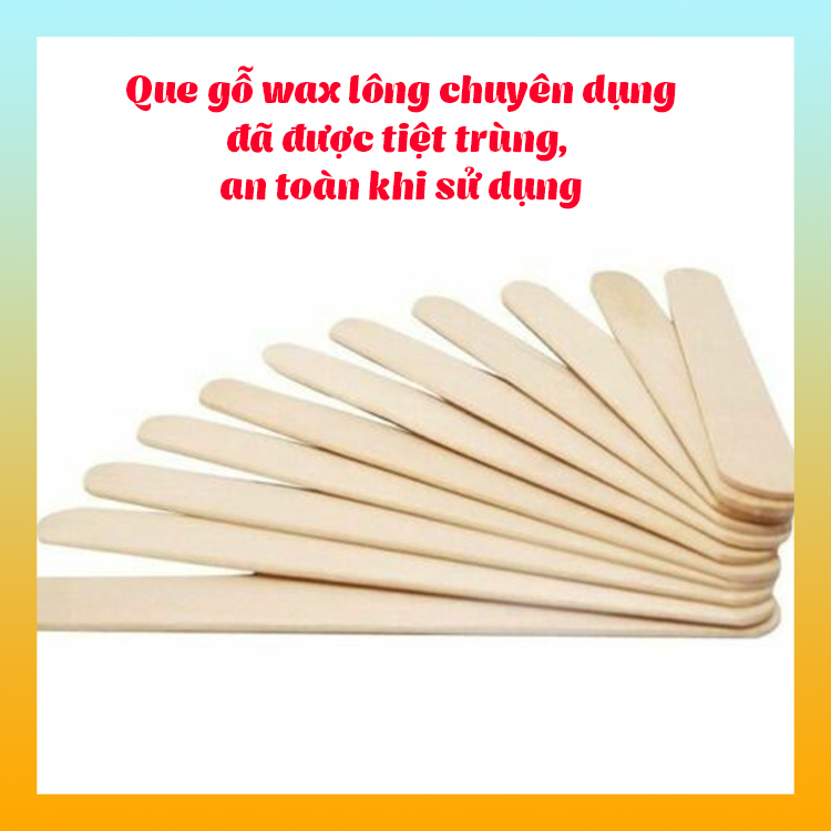 QUE GỖ WAX LÔNG chuyên dùng để wax lông toàn thân, đã được tiệt trùng, an toàn khi sử dụng