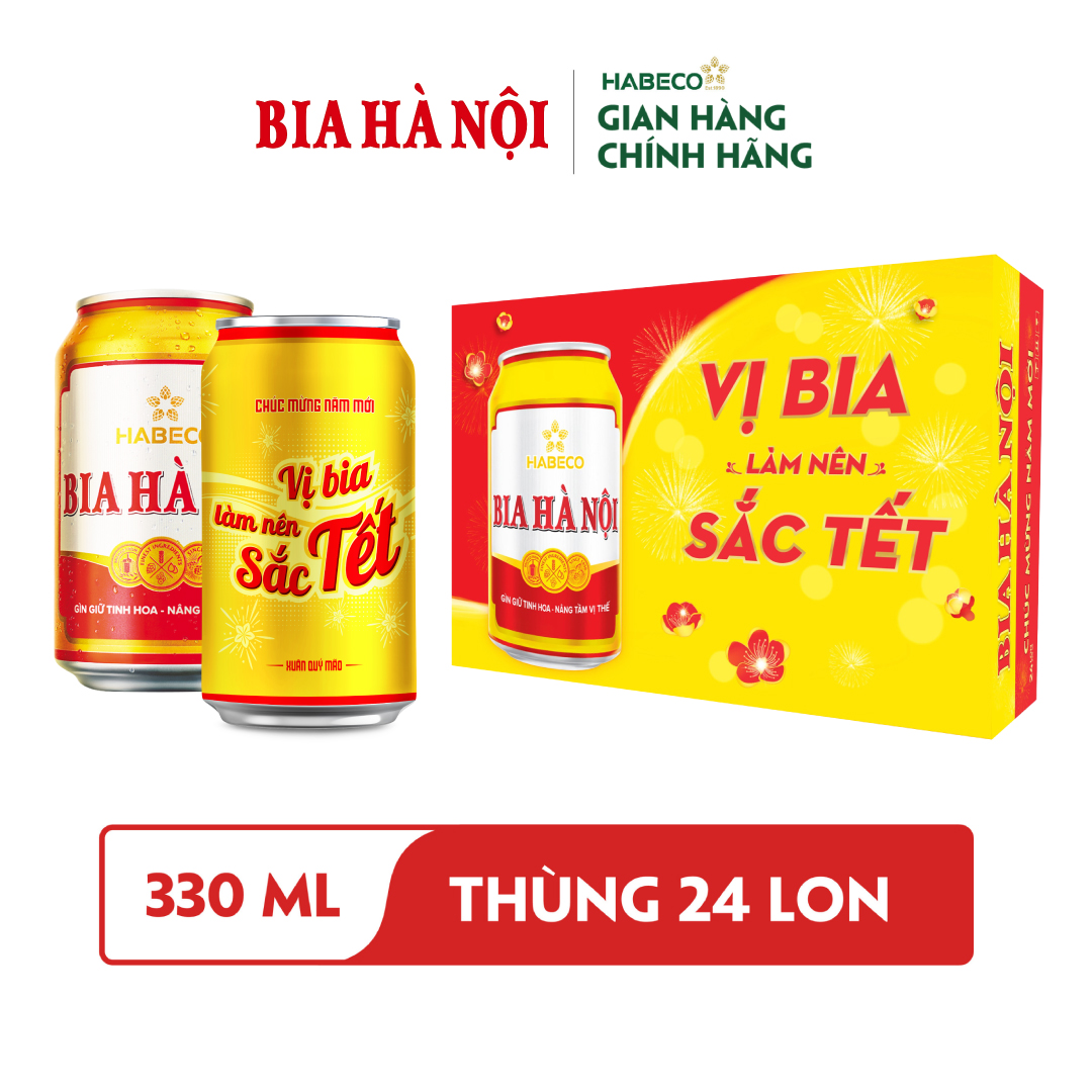 Combo 2 Thùng Bia Hà Nội Khuyến mãi hè - Thùng 24 lon 330ml