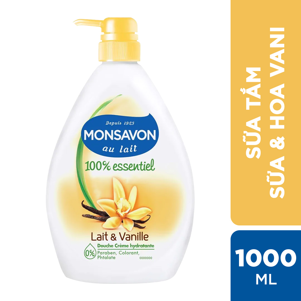 Sữa tắm Monsavon chiết xuất sữa và hoa vani 1000ml