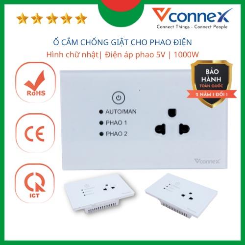 Hình ảnh Ổ cắm máy bơm chống giật an toàn, chuyển nguồn cho van phao điện thông minh Vconnex