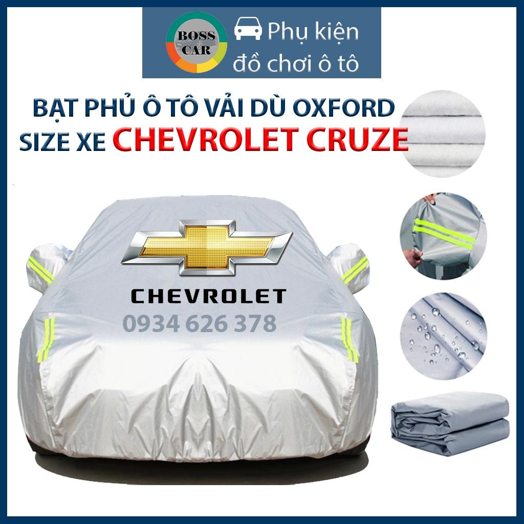 Bạt phủ xe ô tô Chevrolet Cruze 3 lớp tráng bạc thông minh, chất liệu vải dù oxford cao cấp, áo chùm bảo vệ xe 4,5,7 chỗ