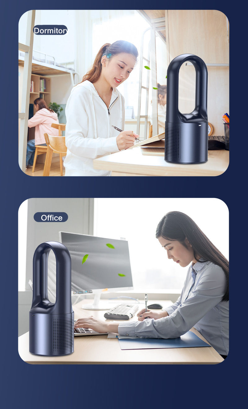 Quạt Không Cánh Mới Quạt Làm Mát Cánh Quạt Không Quạt Để Bàn Màn Hình LED Quạt Làm Mát Cho Văn Phòng Quạt Không Ồn Cầm Tay Sạc Type-C