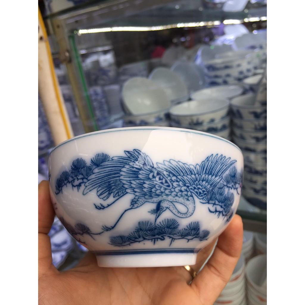 Bộ 10 Bát Ăn Cơm Sứ Bát Tràng - Cơm Ngon Canh Ngọt - Tốt Cho Sức Khỏe Gia Đình