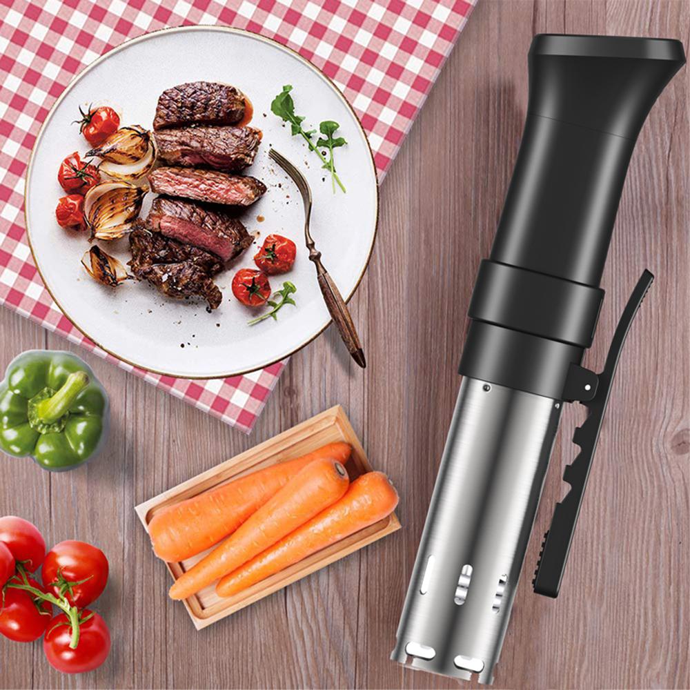 1100W Sous Vide Cooker Waterproof Quiet Cooking Machine with Accurate Temperature Time Control Display Screen Cookbook