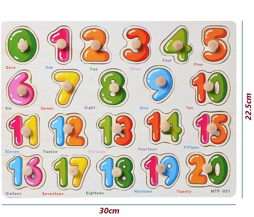 Combo 4 Bảng Ghép Hình Núm Gỗ - Vận Chuyển Miễn Phí Toàn Quốc