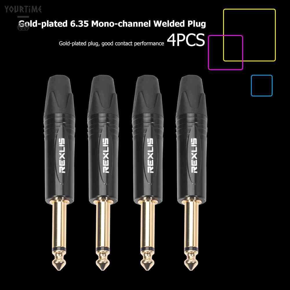 Set 4 Jack Cắm Kết Nối 6.35mm Cho Loa / Guitar / Microphone