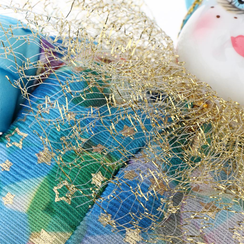 Porcelain Clown Doll Hanging Foot Harlequin Doll Home Display Ornament A