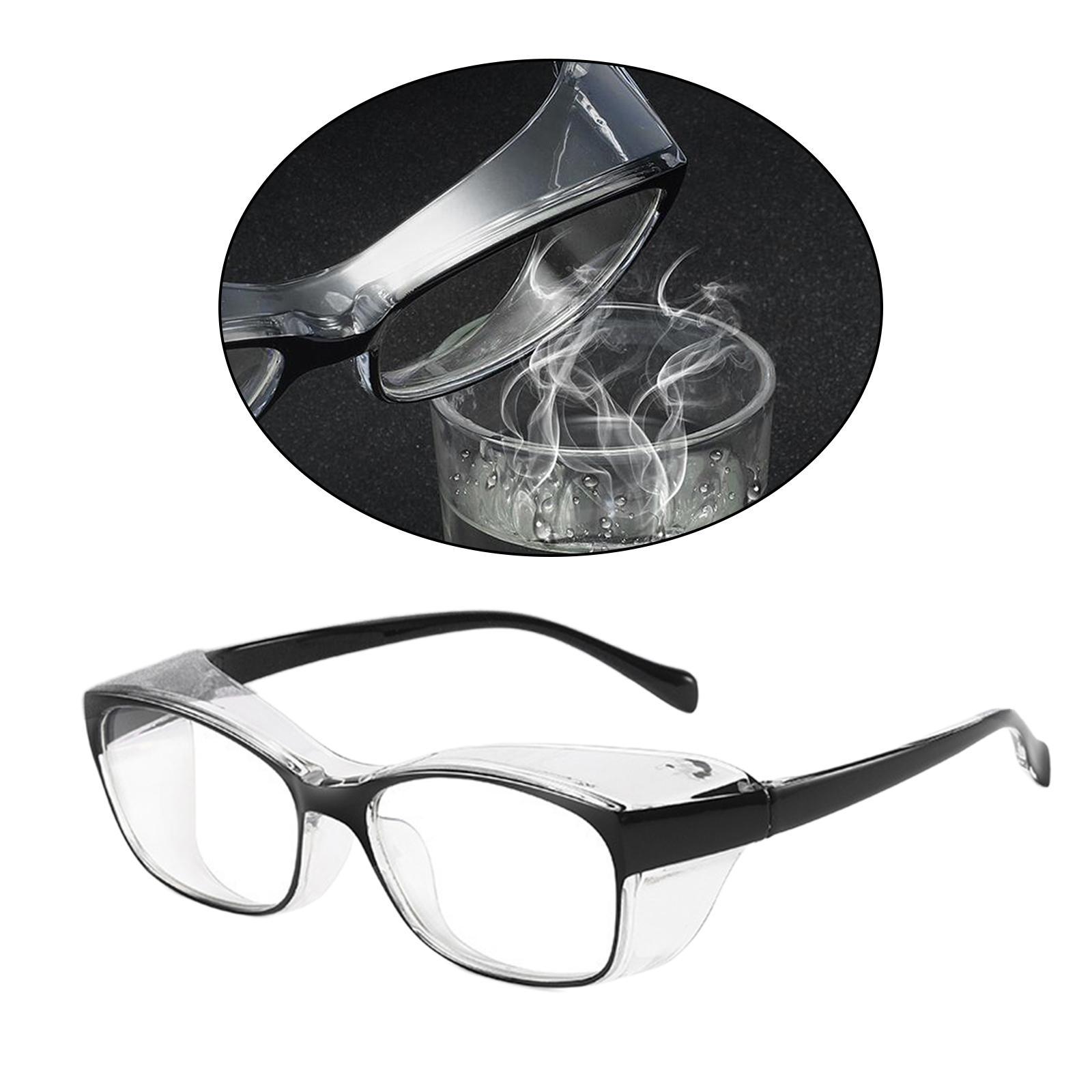 With Clear Anti Fog    Protection Eye Protection Black