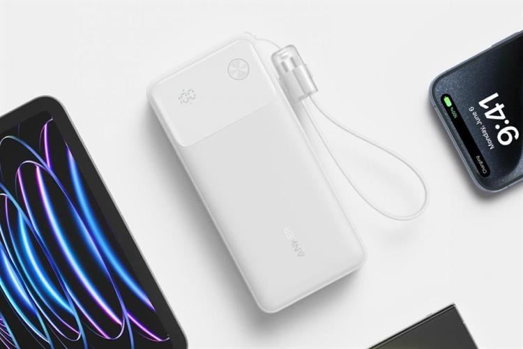 Pin sạc dự phòng 20000mAh Type C PD QC 3.0 30W Anker A1384 kèm Cáp Type C - Hàng Chính Hãng