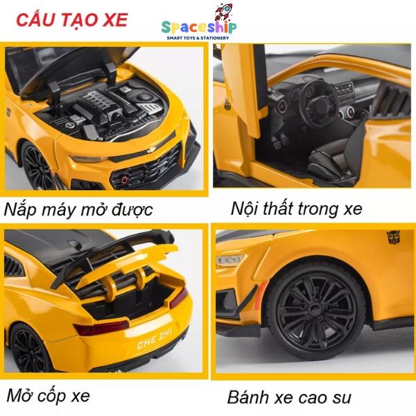 Xe mô hình xe ô tô Chevrolet Camaro 2018 2 màu Tỷ Lệ 1:32 bằng sắt có âm thanh và đèn