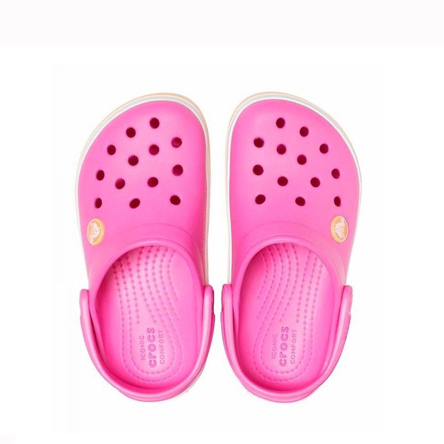 Giày lười Crocs Crocband Clog trẻ em 204537 - Hồng đậm - J1