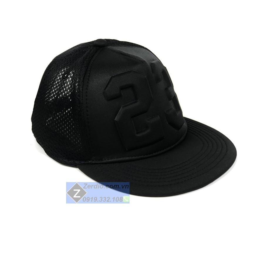 Mũ Snapback nam nữ số 23 đen đẹp phong cách hiphop cho cả nữ