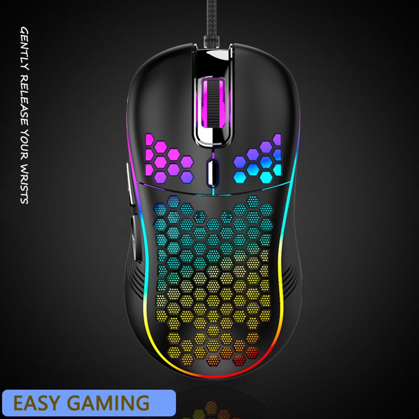 Ultralight Wired Gaming Mouse Mice for Laptop PC Comfortable 6 Buttons