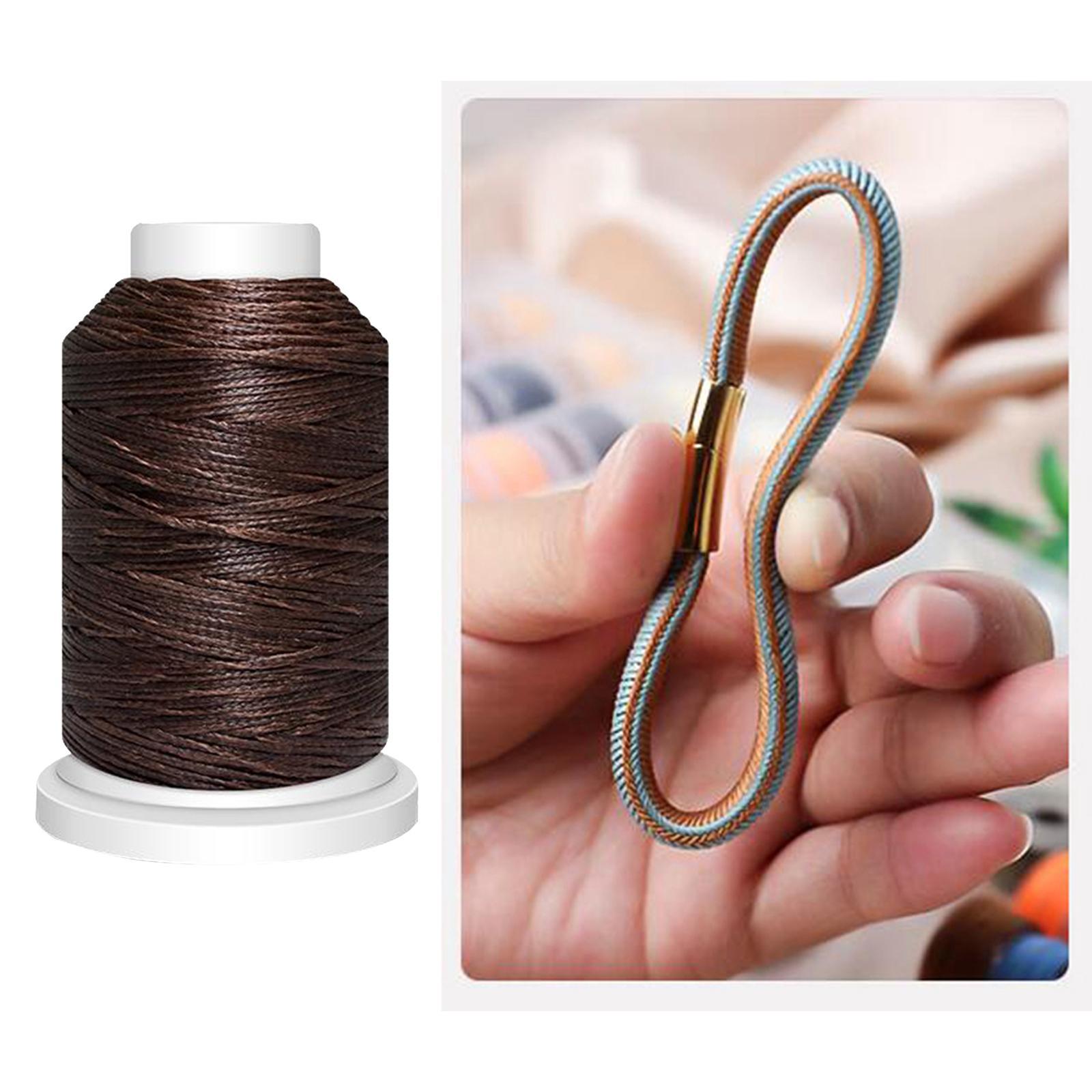 Waxed Thread Polyester Cord for Sewing Stitching Leather Craft White