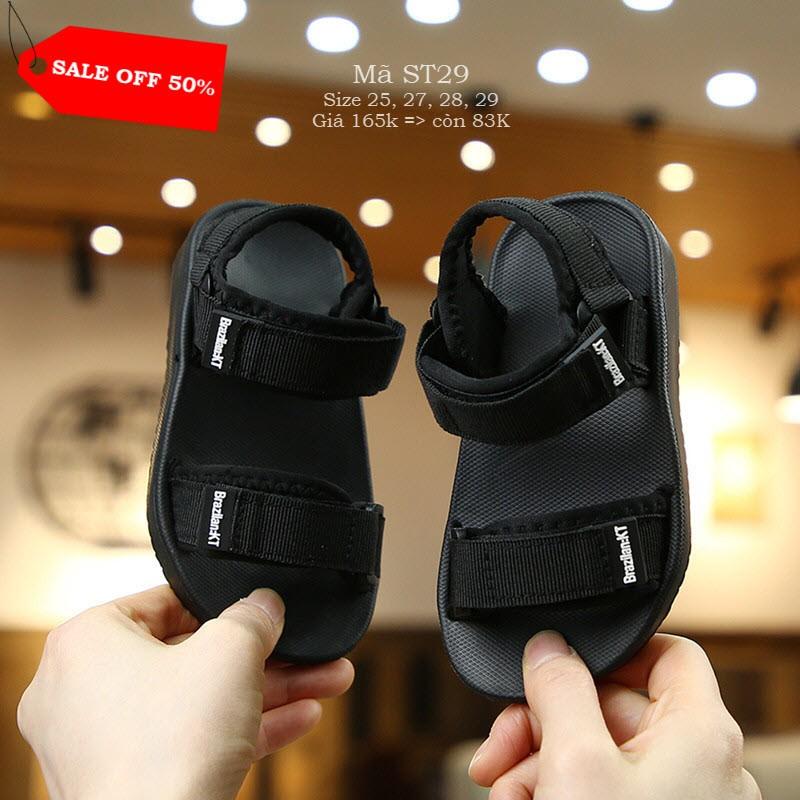 Sandal bé trai 2 - 12 tuổi quai hậu dép siêu nhẹ da mềm, đế êm chống trơn cao ấp xả kho giá rẻ