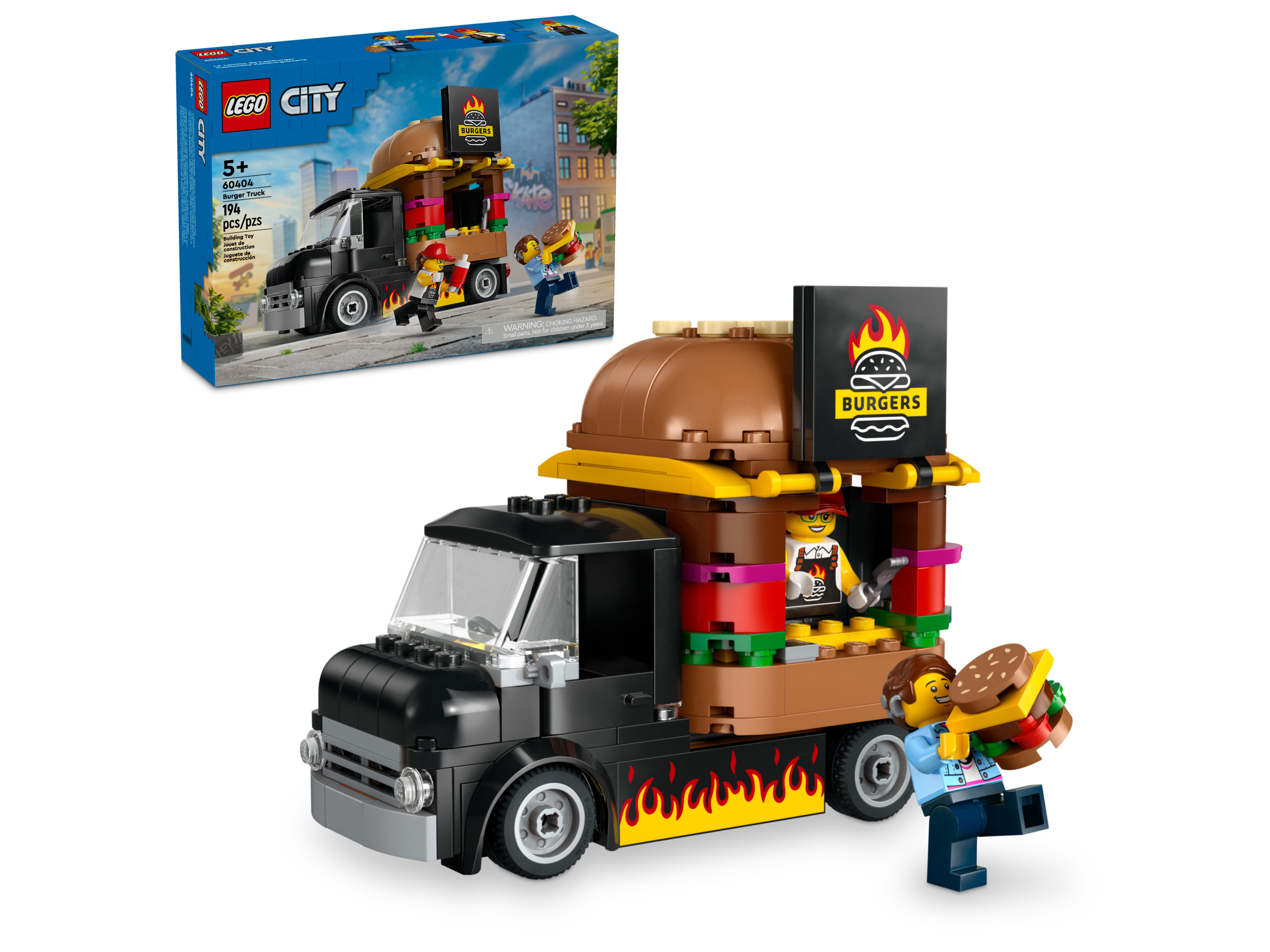 Đồ Chơi Lắp Ráp Xe Tải Burger Lưu Động - Burger Van - Lego City 60404 (194 Mảnh Ghép)