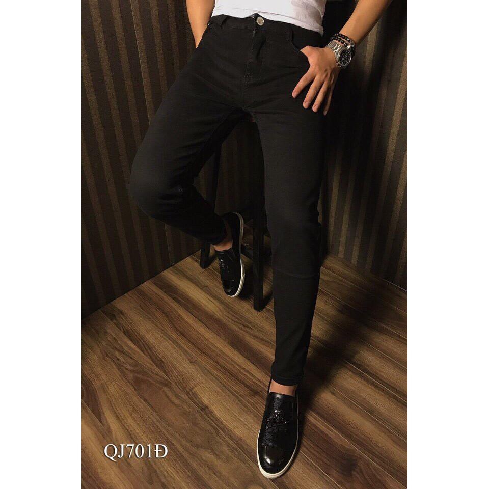 CÓ SIZE ĐẠI - QUẦN JEAN ĐEN TRƠN DÁNG ÔM BODY ỐNG CÔN SKINNY - LỊCH LÃM