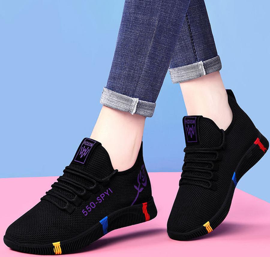 Giày sneaker nữ thời trang mới nhất buộc dây siêu nhẹ V245