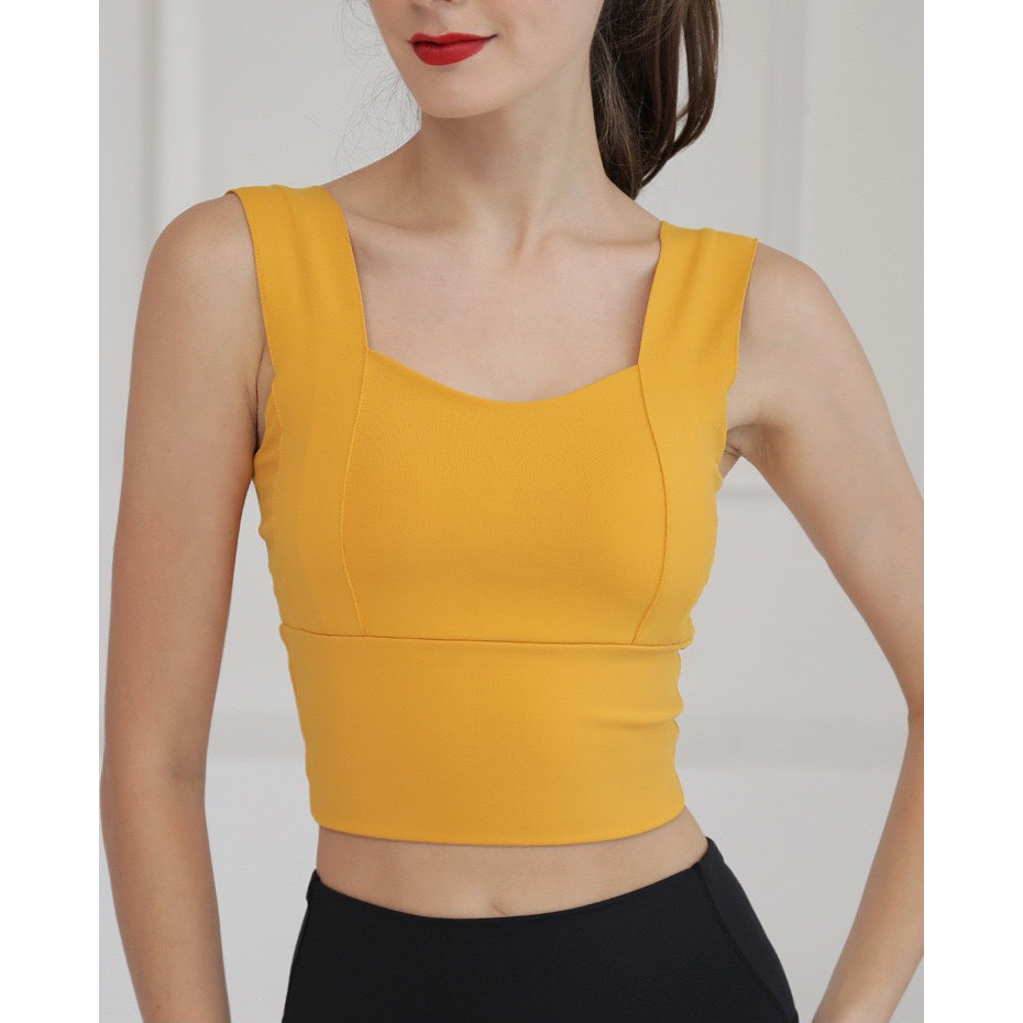 Áo Croptop Nữ 2 Dây Tập Gym Yoga Đi Chơi, Có Mút, Cá Tính Ôm Body