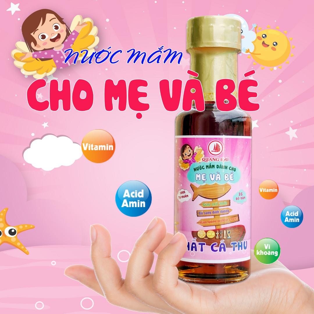Nước Mắm Truyền Thống Cát Hải - Quang Hải, loại dành cho Mẹ Và Bé 35ºN, chai 100ml