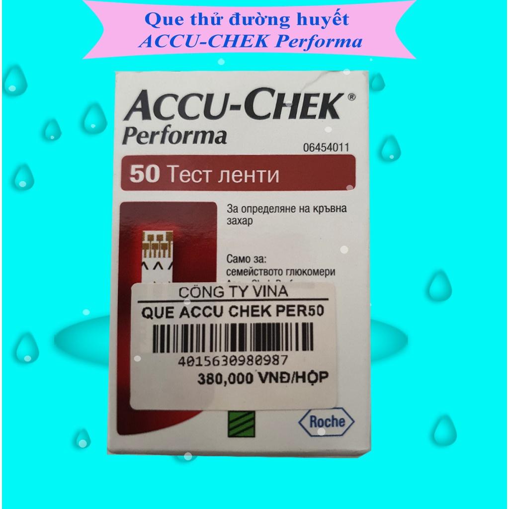 Que Thử Đường Huyết Accu-chek Performa hộp 50 que