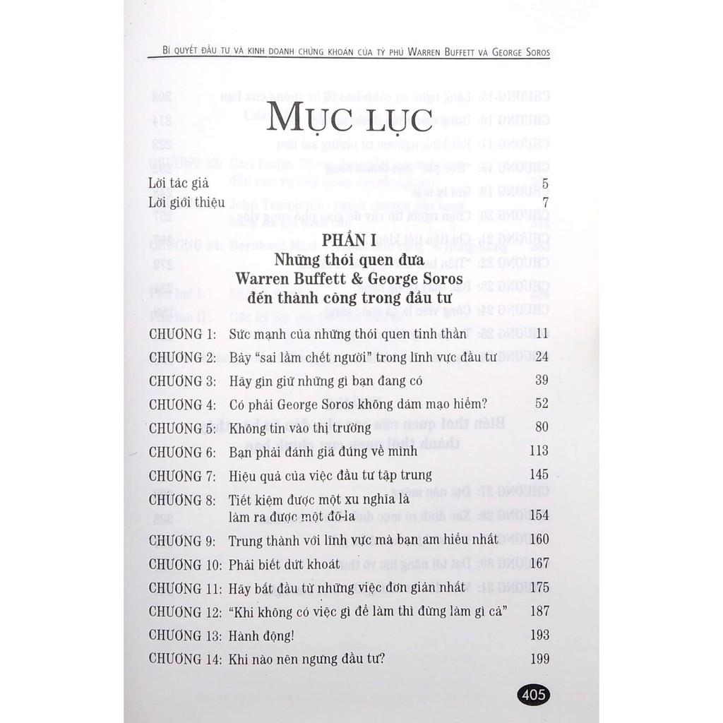 Sách - Bí Quyết Đầu Tư Và Kinh Doanh Chứng Khoán Của Tỷ Phú Warren Buffett Và George Soros - First News