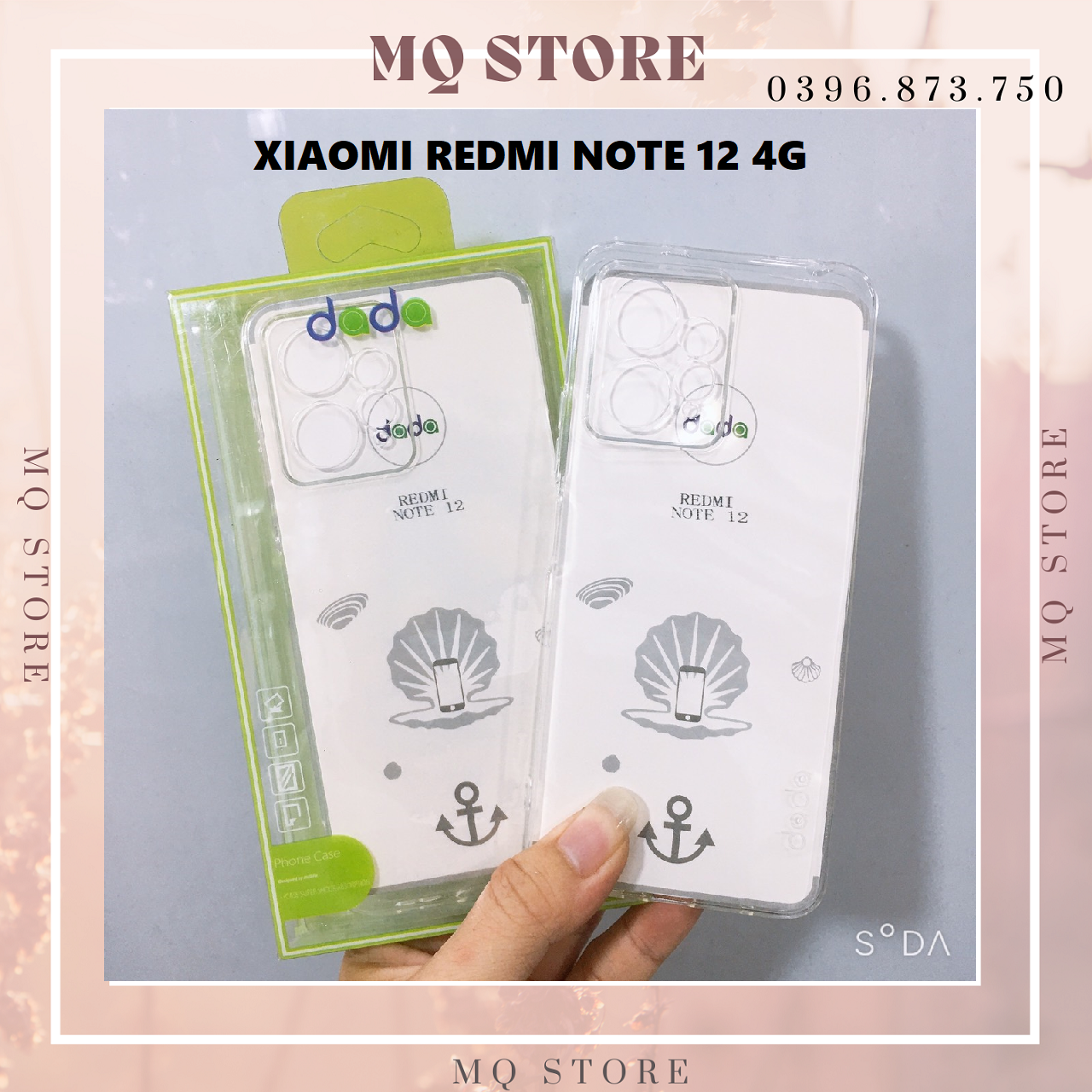 Ốp lưng cho Xiaomi Redmi Note 12 4g dẻo trong TPU chống trầy xướt, bảo vệ camera hiệu DaDa