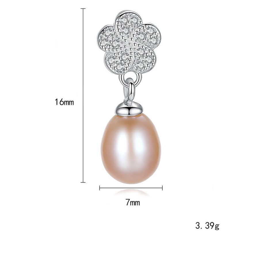 Bông Tai Ngọc Trai Nước Ngọt Thiên Nhiên Cao Cấp - Hoa Anh Đào - Trang Sức Cô Tấm - SAKURA PEARL - CTJ4010