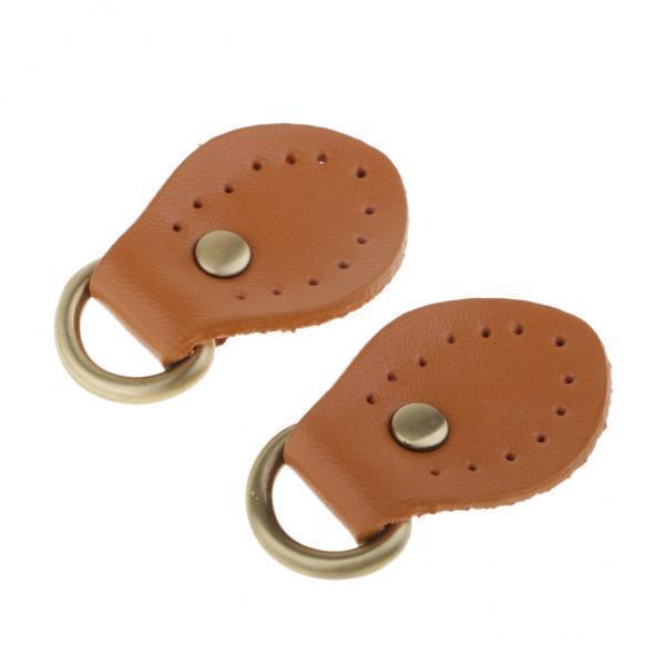 2-7pack 2pcs PU Leather Handle Snap Buckles for Handbag Making Accessories Brown