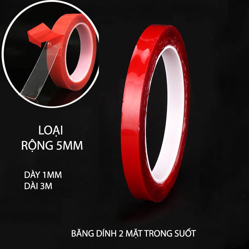 BĂNG DÍNH 2 MẶT LOẠI ACRYLIC TRONG SUỐT, CHỊU NHIỆT, CHỊU LỰC