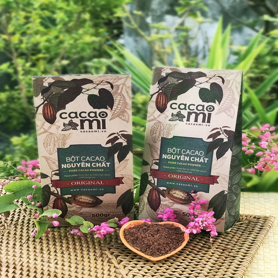 Combo 2 Gói Bột Ca Cao Nguyên Chất CacaoMi Original (loại Standard) 500g