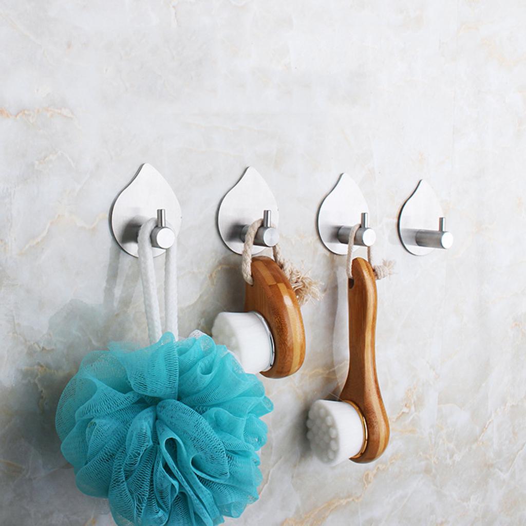 Stainless steel wall hooks adhesive hook for bathroom