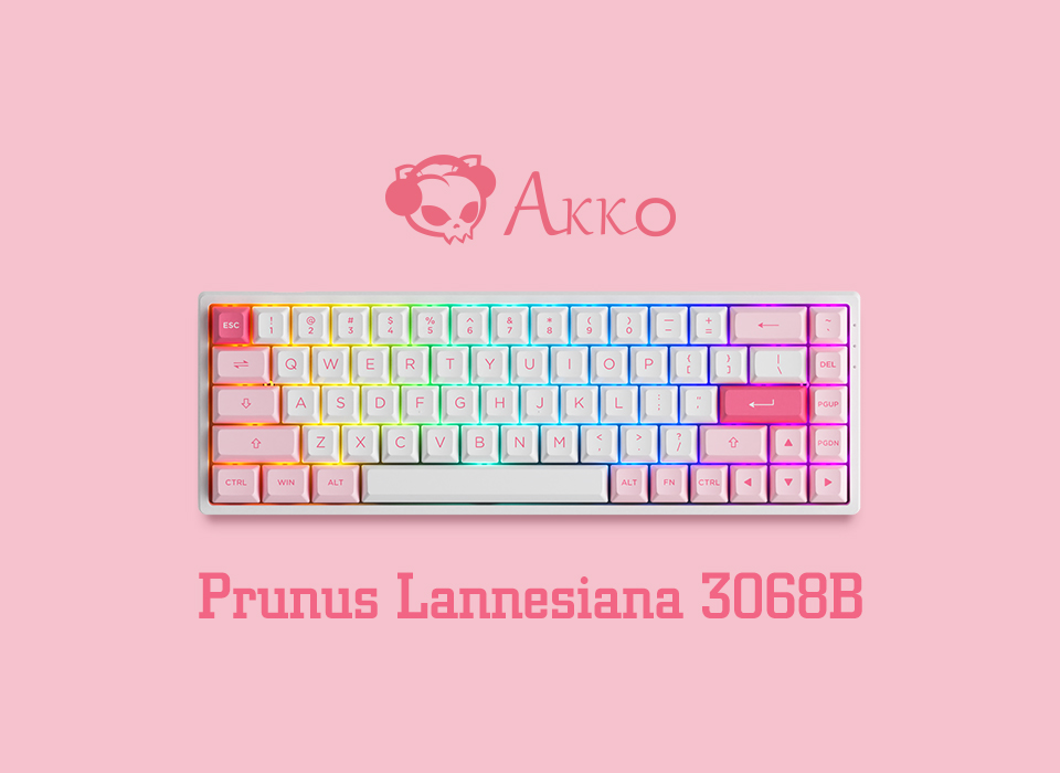 Bàn phím cơ AKKO 3068B Plus Prunus Lannesiana - Hàng chính hãng