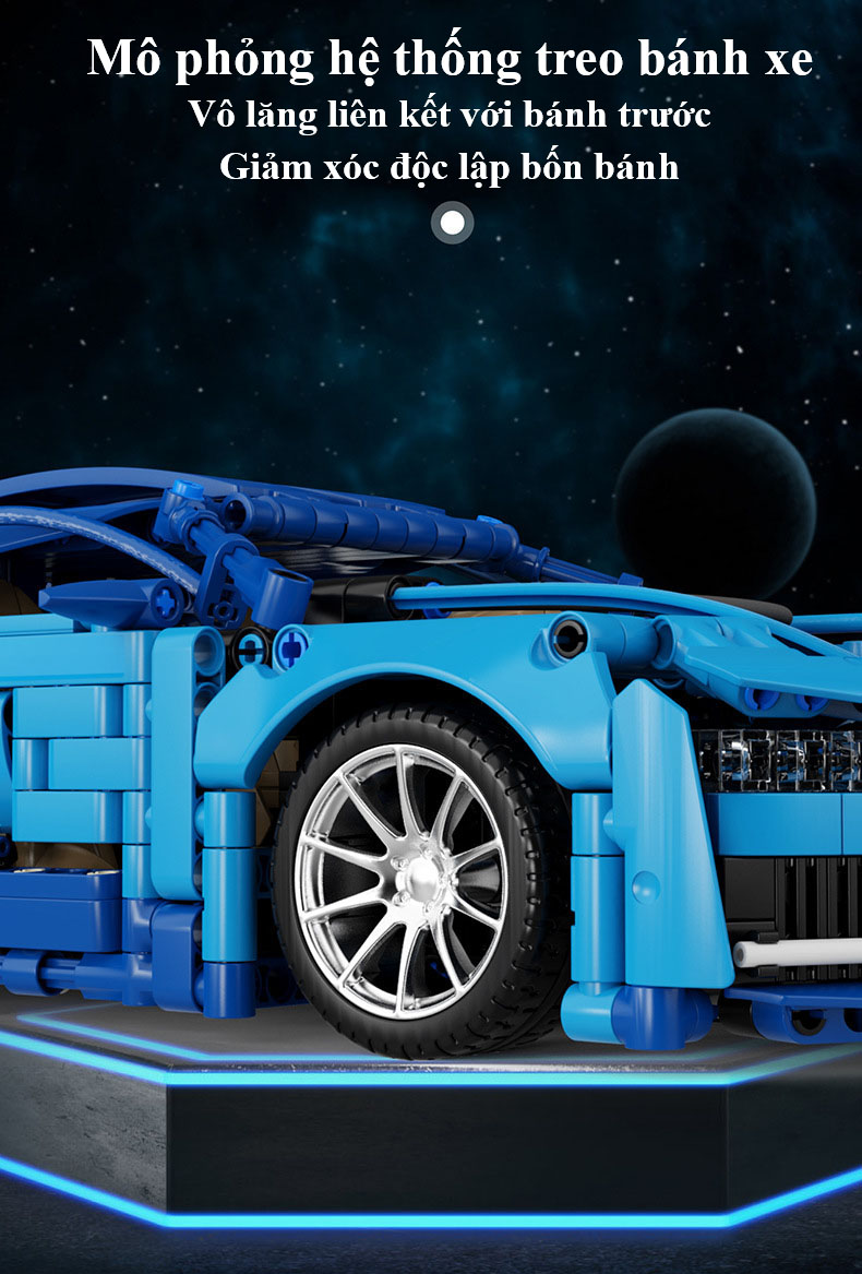 Đồ Chơi Lắp Ghép Technic Bugatti Với 1355 Chi Tiết, Đồ Chơi Mô Hình Siêu Xe Bugatti Tỷ Lệ 1:14 Điều Khiển RC, Đồ Chơi Điều Khiển Từ Xa Xe Ô Tô Bugatti Tay Cầm RC - Chính Hãng BABYBOSS.