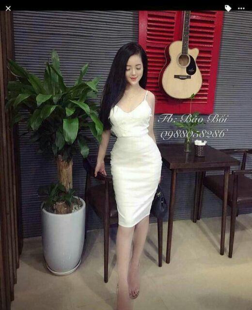 Đầm ren váy thun 2 dây