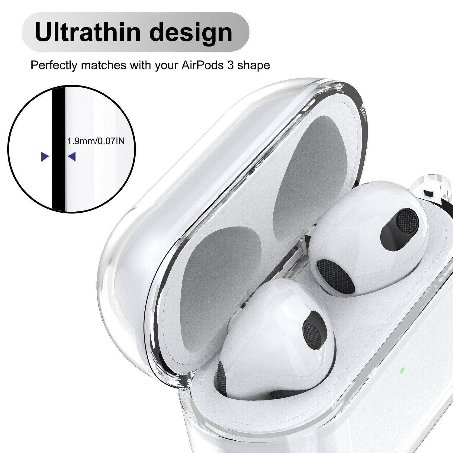 Bao case chống sốc trong suốt cho Airpods Pro hiệu Likgus Clear Shell - Hàng nhập khẩu