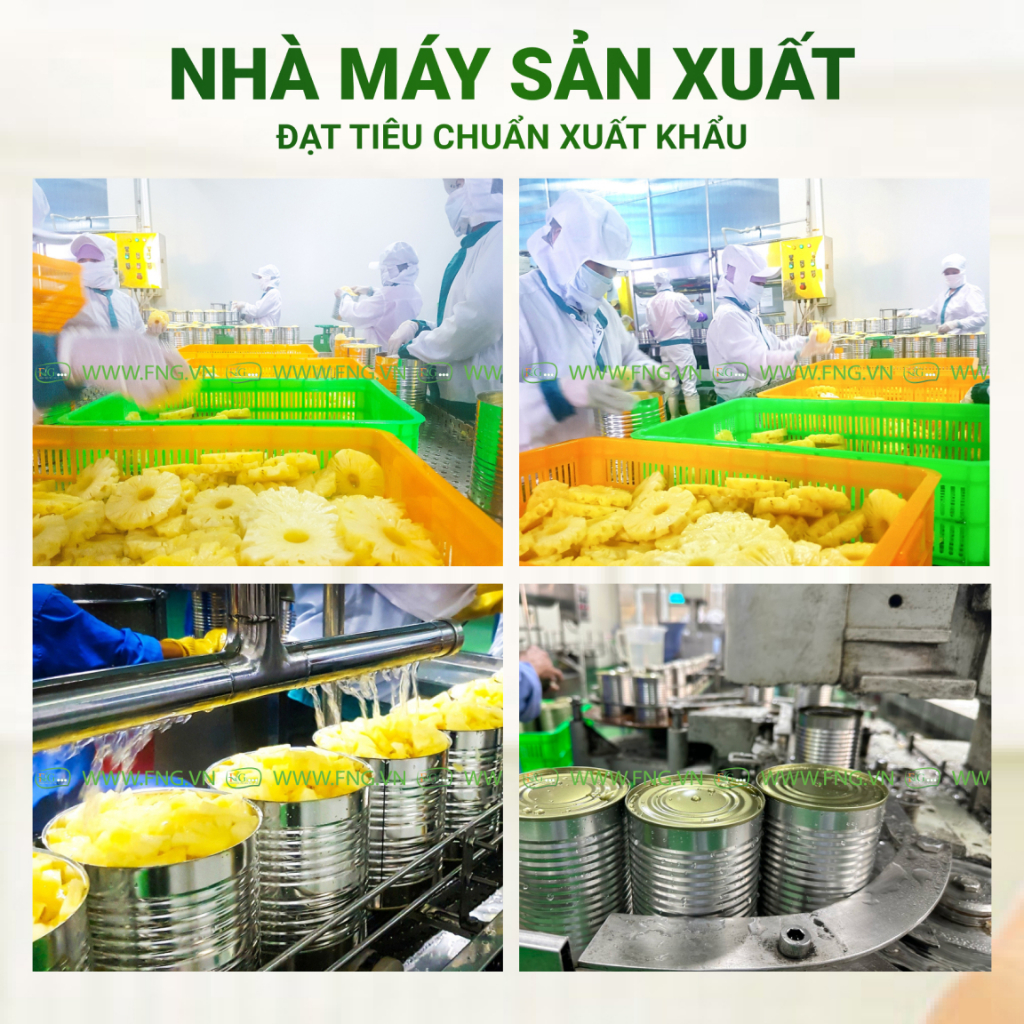 Dứa Miếng Ngâm Nước Đường F&amp;G - Lon A10